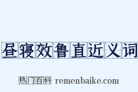 昼寝效鲁直近义词是什么意思的图片